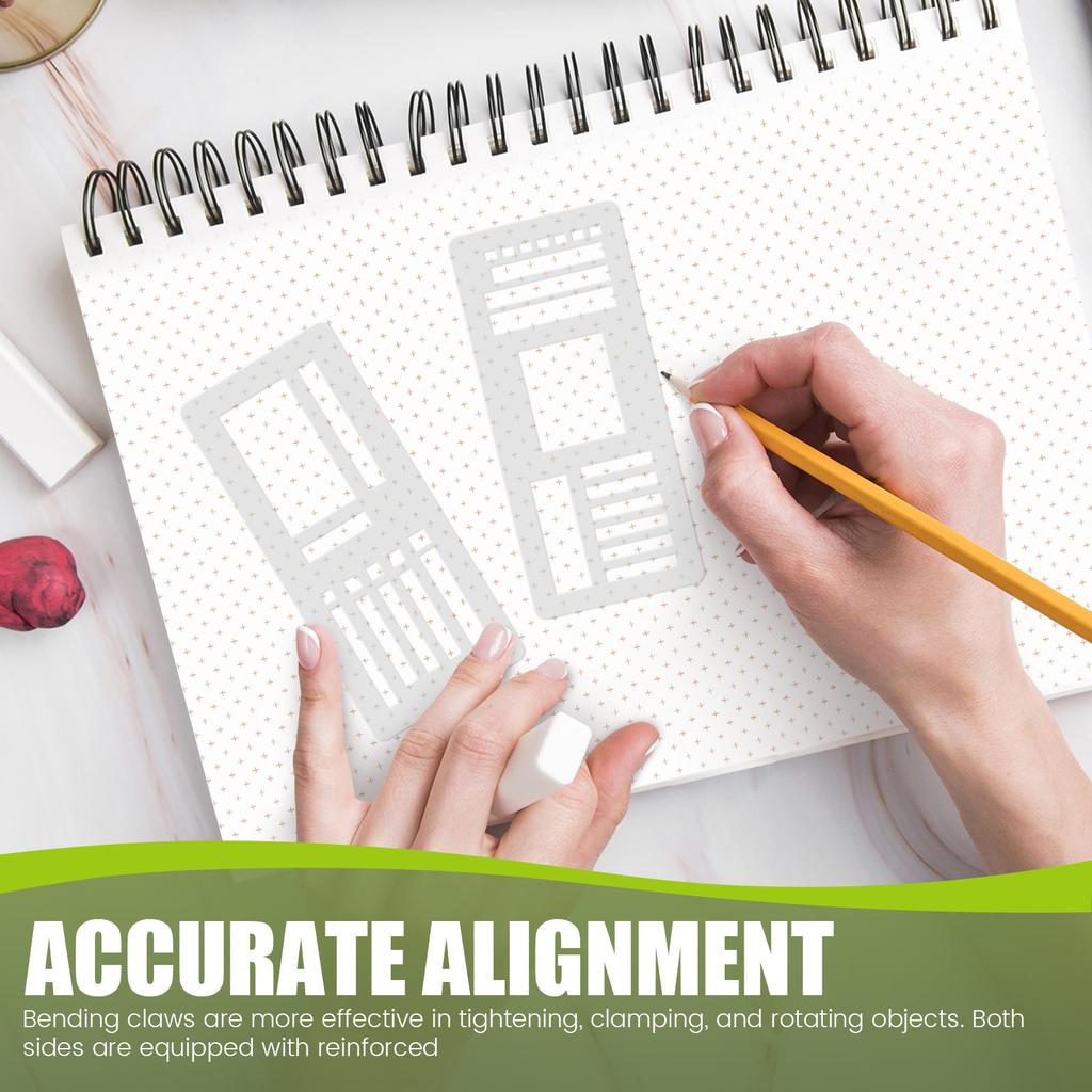 18Pcs Planner Stencil Set Handmade Flexible Record Template DIY Journal Scrapbooking Plastic Stencil for Traveling Daily Use