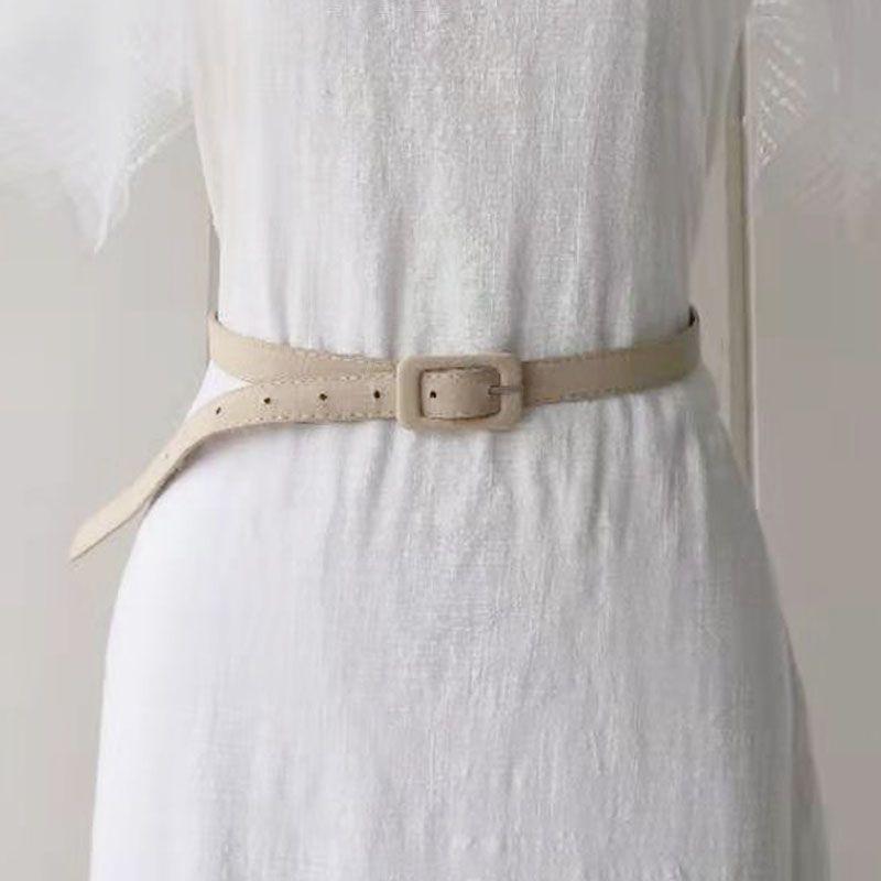 Chic Women's Slim Waist Belt With Bow Decoration For Versatile Outfits In Classic Colors