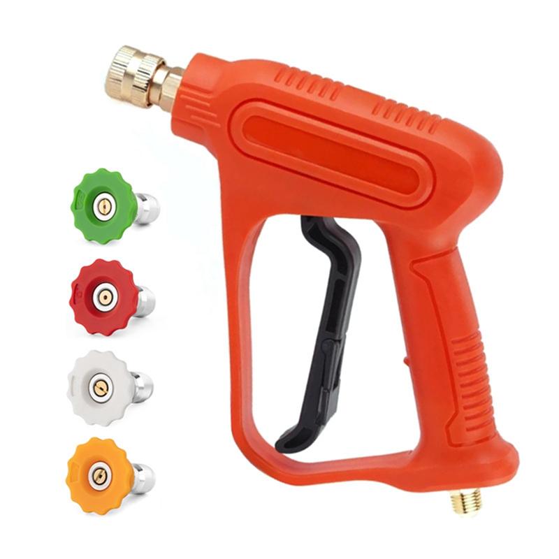 

A65T-Pressure Washer Accessories With Swivel Handle And M22-14Mm Adapter 1/4 Connector Coupler& 4 Tips