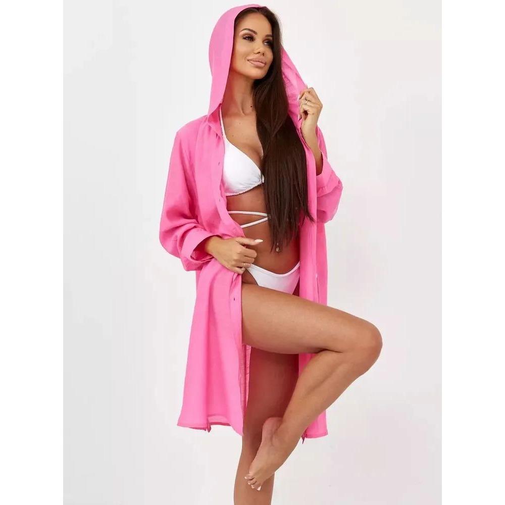 

Женский корректирующий пляжный солнцезащитный крем с длинным рукавом бикини кардиган блузка спортивная толстовка с капюшоном рубашка One size розовый