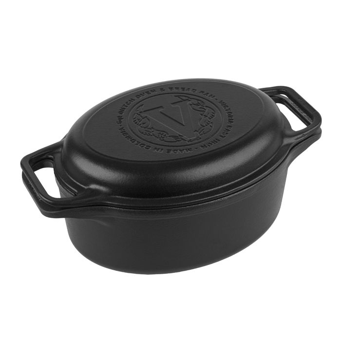 Cocotte et Poêle Induction Fonte Émaillée 31 cm, Dutch Oven 5,7L, Sans PTFE Victoria 38717 Noir 38717