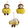 Cute Baking Bread Plush Pineapple Pie Doll Bread Machine Doll Ornaments Food Doll Gift Bag Pendant