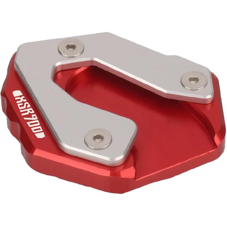 

Motorcycle Foot Stand Side Enlarger Kickstand Stand Extension Plate Pad Compatible with Yamaha XSR900 (Black) красный