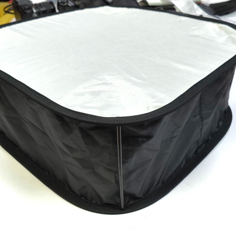 41CM LED Portable Photography Softbox with Black & Red Edge, Lightweight Honeycomb Reflector