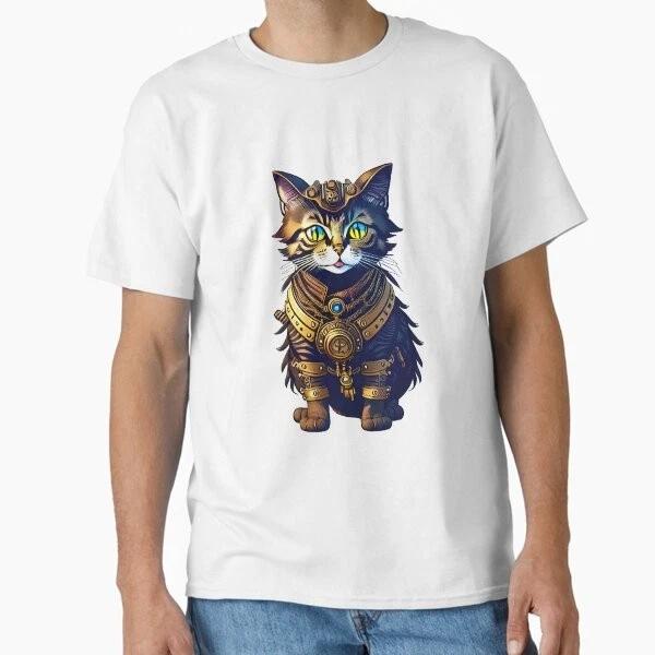 Steampunk Cat Classic TShirt Made In UsaAus TShirt S2xl S