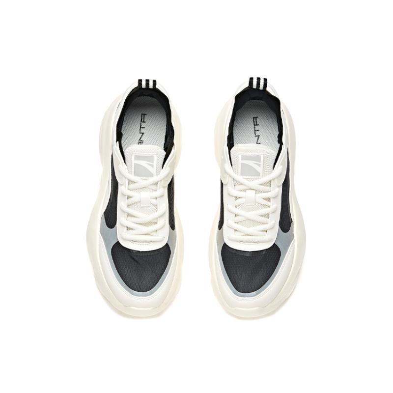 Anta Running Shoes Women's Black White Gray Sneakers 122028884-3