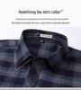 Men's High-End Pure Cotton Plaid Long-Sleeve Casual Shirt