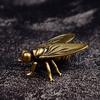 1 Piece Metal Insects Animal Figurine Home Office Desktop Decor Mini Brass Fly Insect Ornament Miniature Statue Vintage Craft