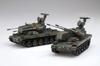 Military Series Ground Force Type 87 gun set with Plastic model 1/72 No.9 EX-2 Self-Defense self-propelled anti-aircraft (2-car personnel)