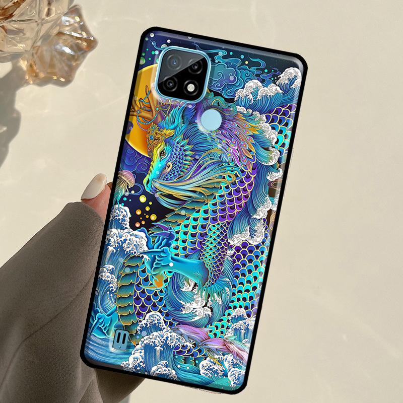 Fashion Chinese Dragon For Realme GT 7 Pro GT 6T 6 5 C67 C61 C55 C53 C51 C21Y C25S C75 10 11 12 13 14 Pro Plus Case