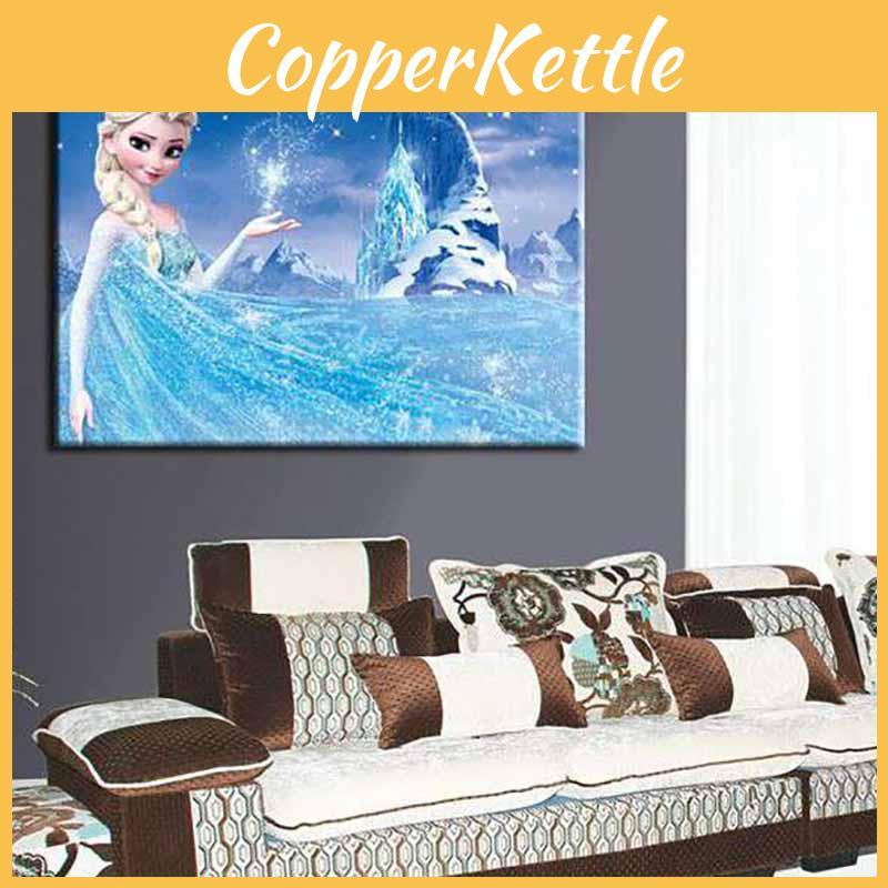 Mroźna Farba Olejna DIY Dekoracja Ściany Bez Ramy Salon Sypialnia Artykuły Dekoracja