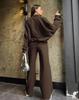 2025 Women's Solid Color Zip Cardigan Sweatshirt - Casual Spring Fashion