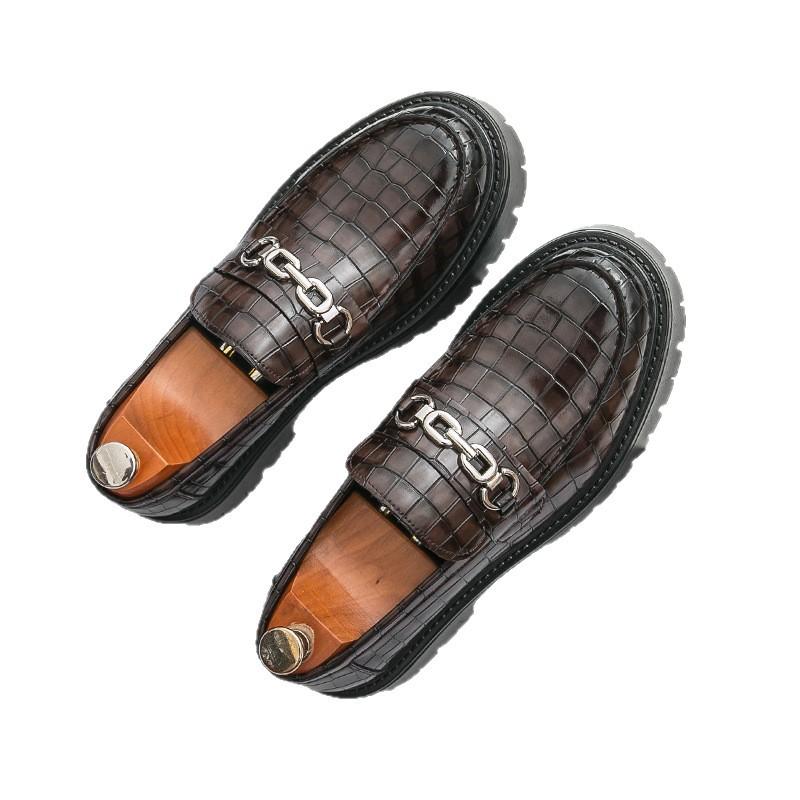 New British Style Business Low-top Leather Shoes, Four-season Single Shoes, Fashion Platform Foot Shoes, Groom Wedding Shoes