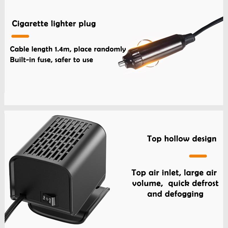 12V Car Defroster Demister Electric Heater Fan 120W Windscreen Defogging Defrosting Heating Essential For Winter Driving