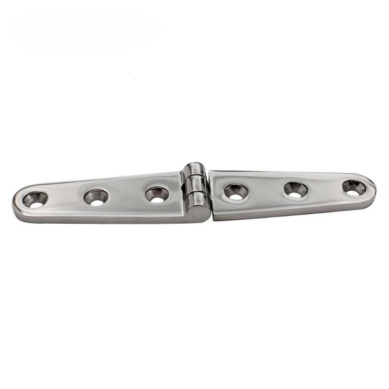 

316 Stainless Steel Marine Boat Deck Cast Long Strap Hinge 28x152mm with 6 Holes Mirror Polish Hardware Cast Door