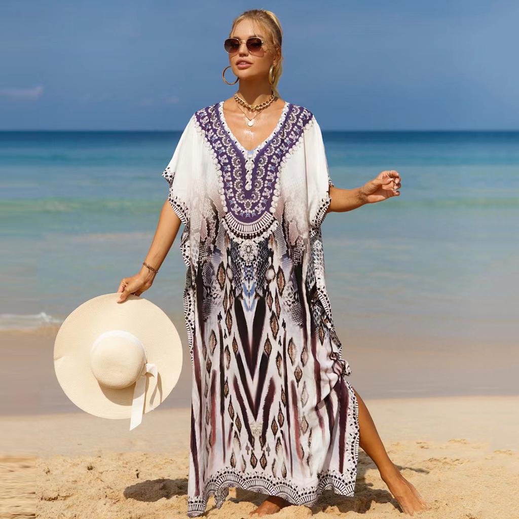 Dámské plážové zahalení Bohemian Beach Dress Šaty velké velikosti