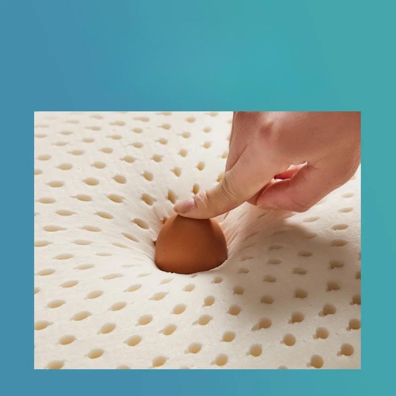 Thai Natural Latex Pillow Core with Breathable Massage Protection for Cervical Spine Bread Pillow