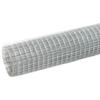 VidaXL Metal Mesh Steel 25x0.5 M Square Silver Trellis Garden Fence 143617