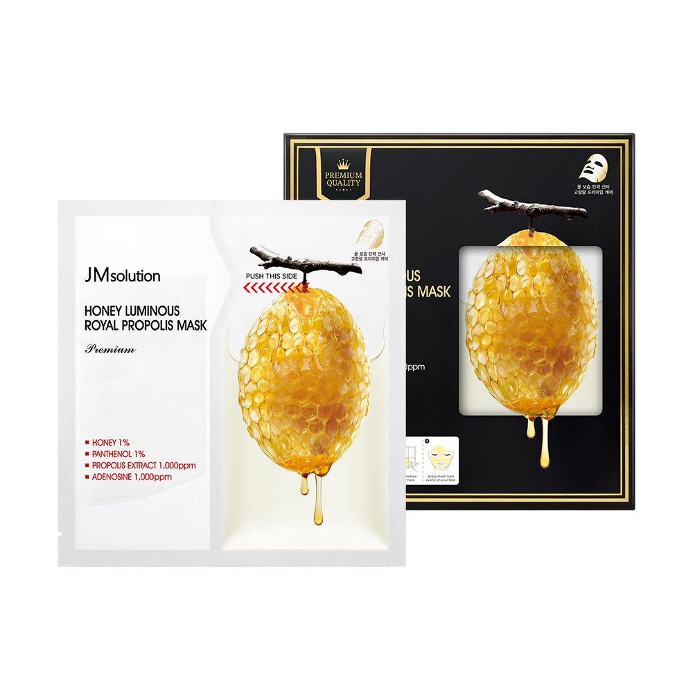 

JMSOLUTION premium mask pack (5 packs) Honey Glow Royal Propolis Mask Premium 5-pack