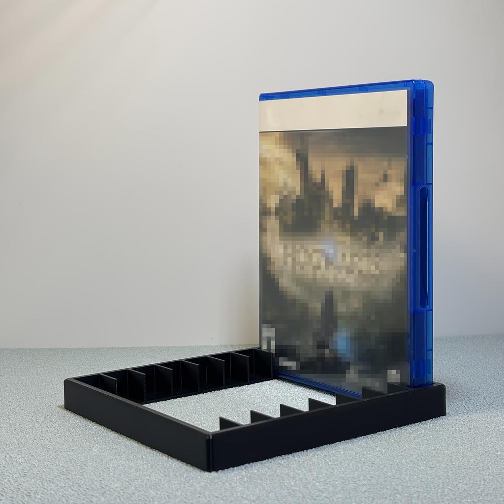 Game Cartridge Storage Rack Black 8 Slot Game CD Memory Card Display Stand Plastic Game Disc Storage Rack Home Accessories