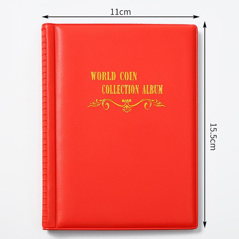 Kniha na sbírku mincí se 120 kapsami 10 stran Držák na sbírku mincí Album Organizér na pamětní mince Úložný prostor