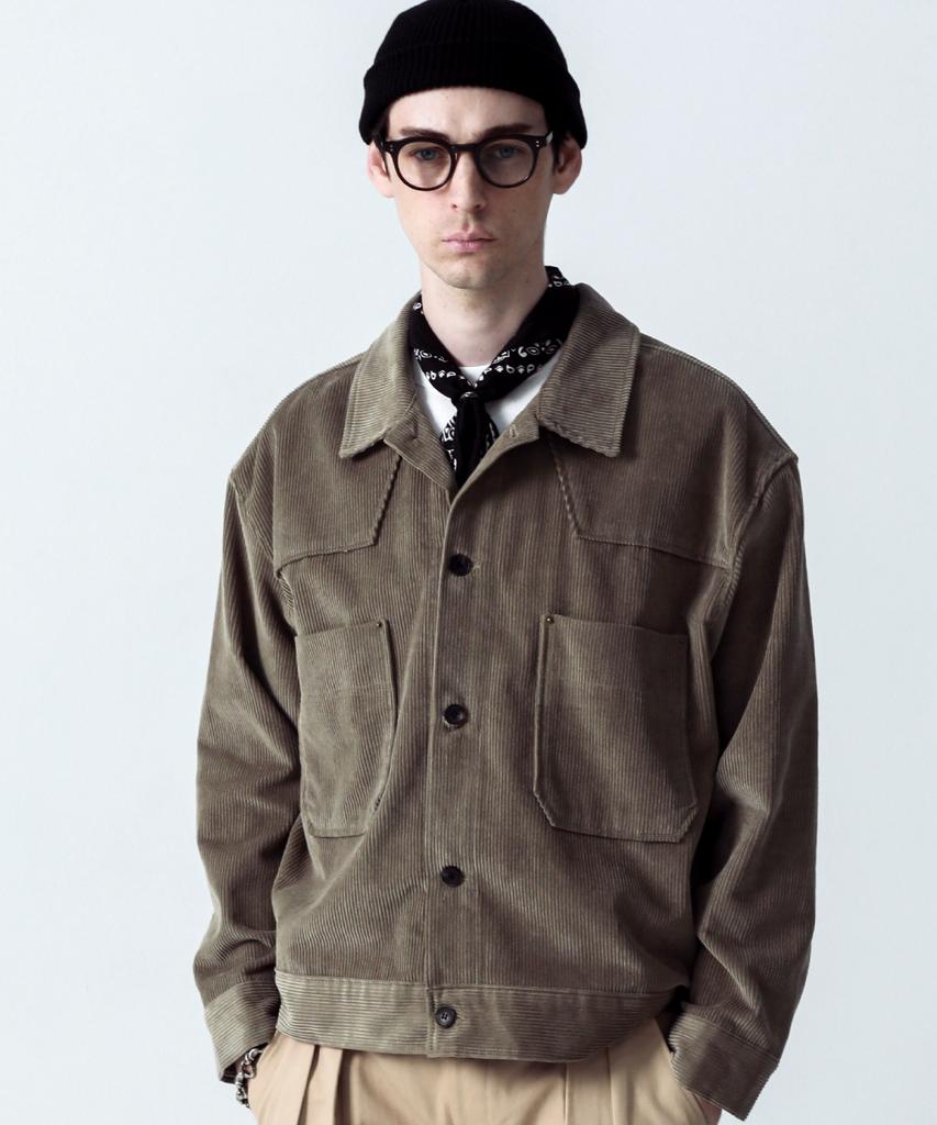 Stage Name Western Corduroy Oversized Trucker Jacket_Dust Brown