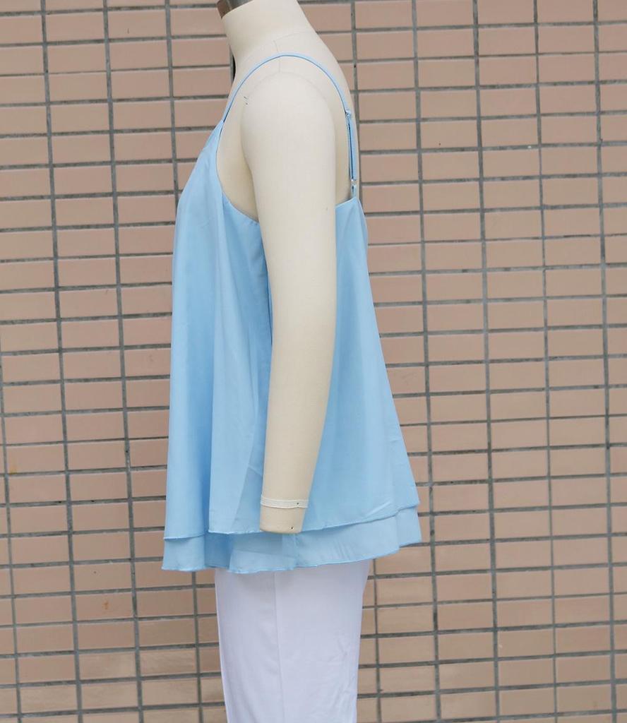 Evropská a americká letní móda 2023: Dámské volné topy a vesty na ramínka