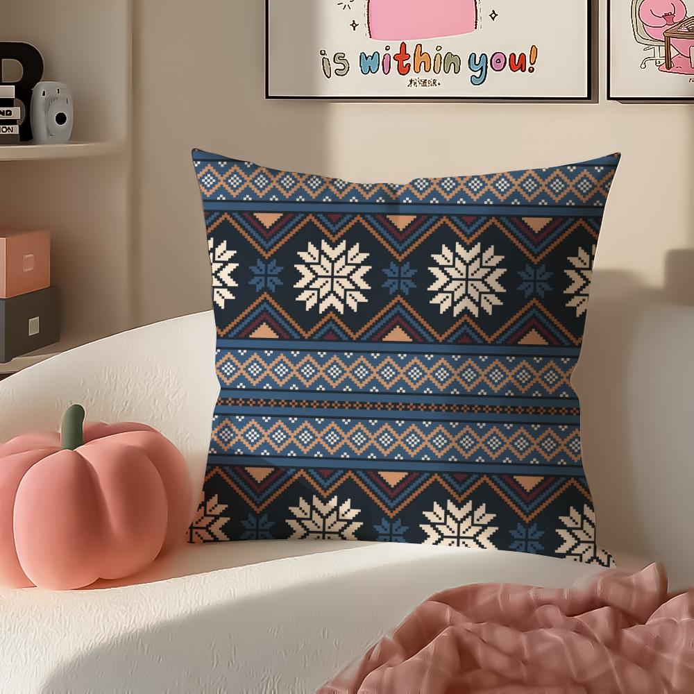 Exotic Bold Art Moroccan Style Cushion Cover Pillowcase Short Plush Invisible Zipper Room Sofa Cushion Cover