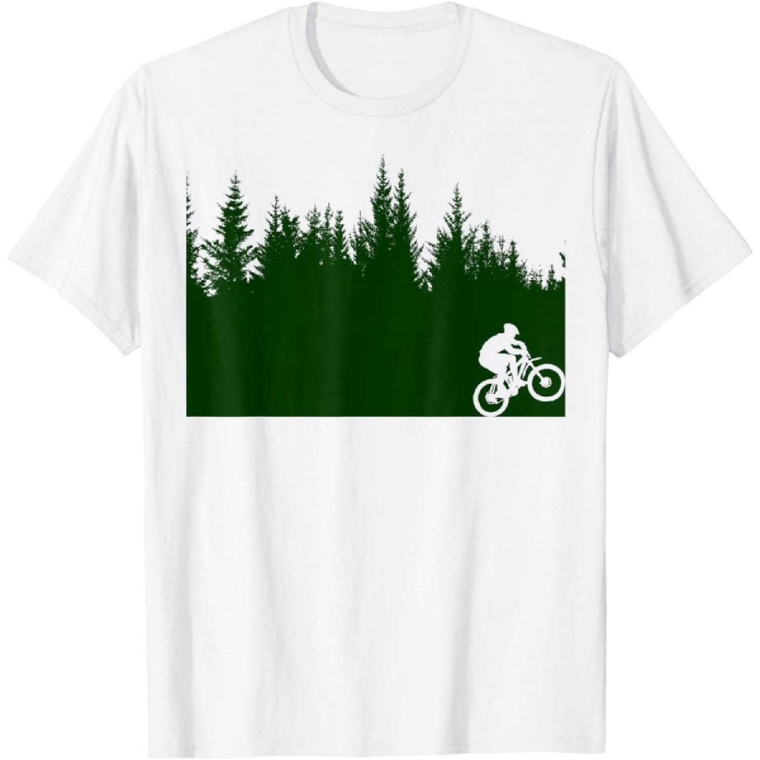Mountain Bike in the woods T-Shirt S