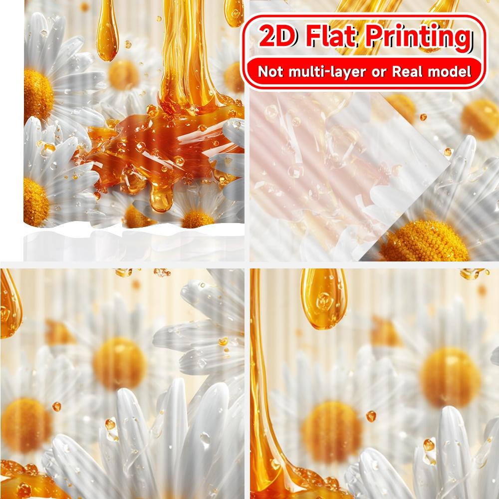 2D Flachdruck 2 Stück Honey Harmony Zeitgenössisch Schick Gardinen Drucke Lichtfilternde Vorhänge Raumdekoration Perfekt für Wohnzimmer