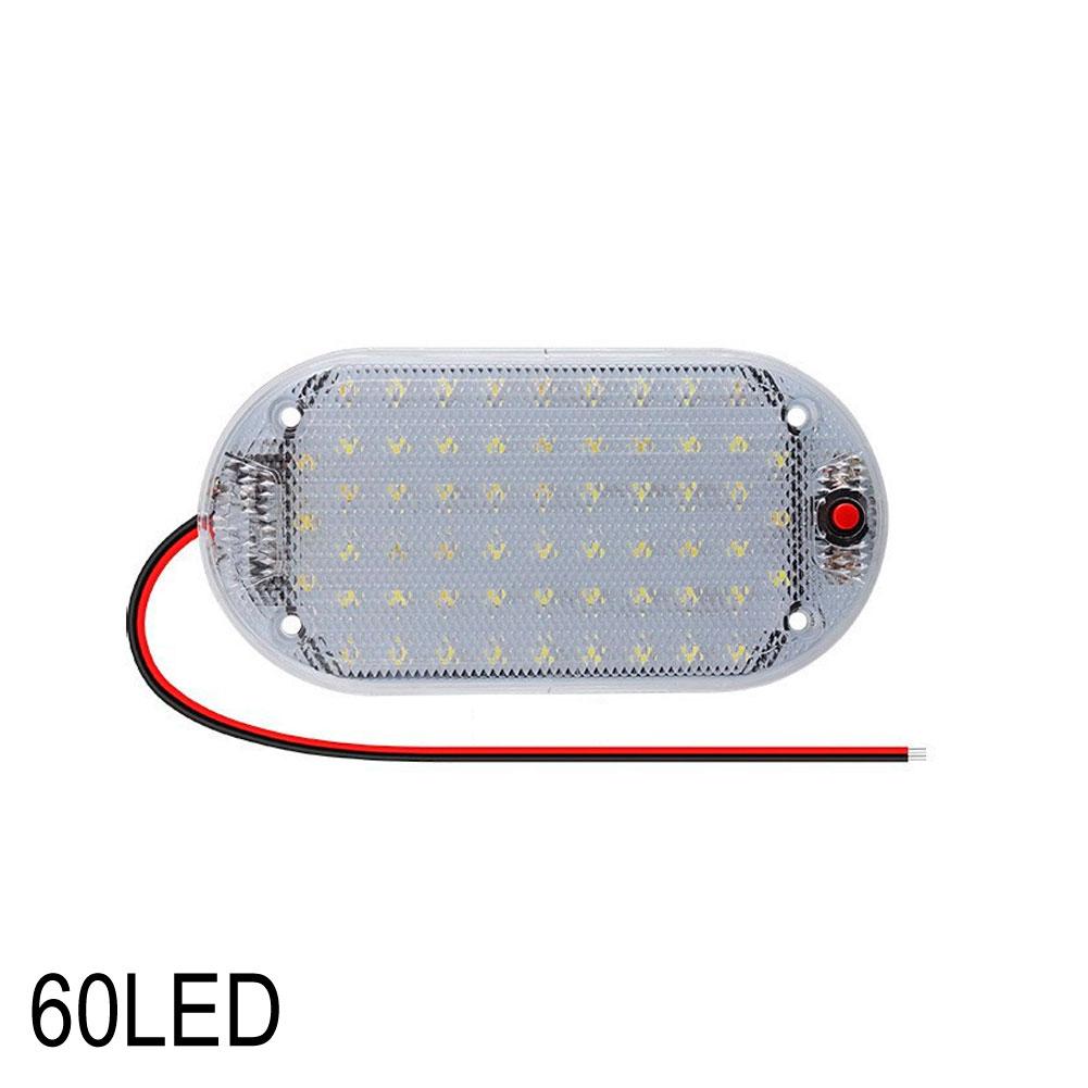 Universal Ceiling Light Bright Car Indoor Lamp With ON/OFF Switch 48/60LEDs Interior Dome Light For Box Trucks Campers Boats RVs