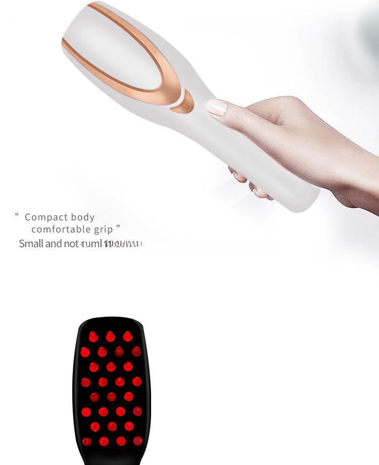 Electric Anti-Hair Loss Vibration Comb with Red & Blue Light Therapy for Hair Growth and Scalp Massage
