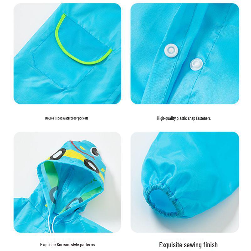 Thickened Cartoon Duck Rain Poncho for Kids