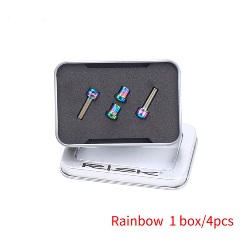 4pcs Carbon Fiber Stem Bolts Titanium Alloy Mountain Road Bike Stem Screw Nut Kits Bicycle