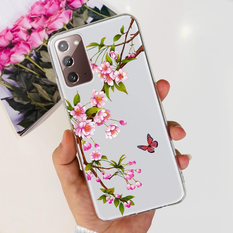 For Samsung Note 20 5G Case SM-N981B Popular Flower Slim Soft Silicone Phone Cover For Samsung Galaxy Note20 Ultra 5G Funda Capa