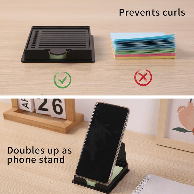 Sticky Note Dispenser Versatile Sticky Note Stencil School Supplies Desk Accessories Sticky Note Holder With Template