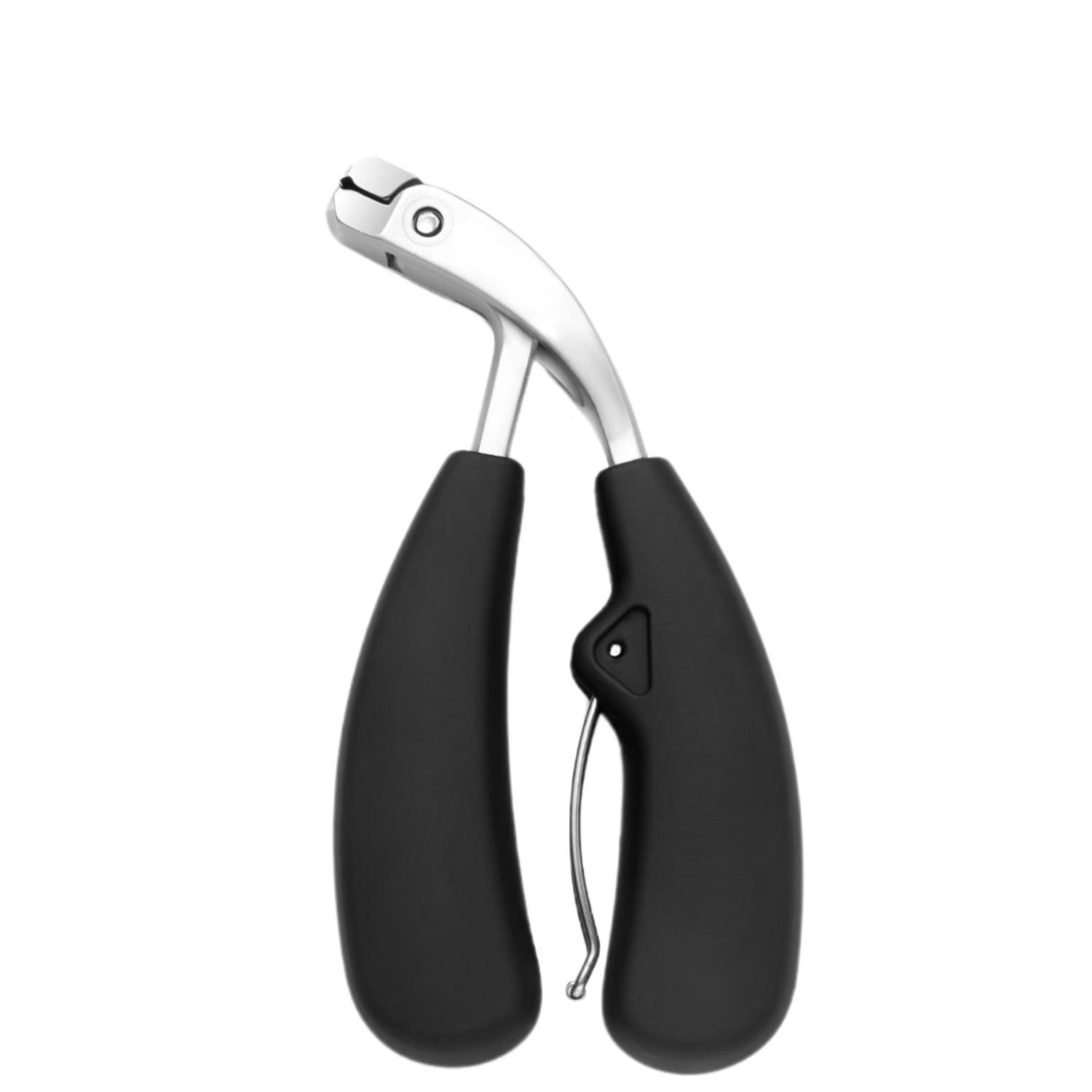 

1 шт. Профессиональные кусачки для ногтей G31 — прочные триммеры для ногтей на ногах, защита от брызг, острые лезвия из нержавеющей стали, длинная ручка, идеально подходят для мужчин и пожилых людей. чёрный