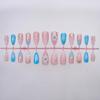 3D Handmade Resin Shell Pattern French Flower Almond-Shaped Wearable Nails - 24 Pieces