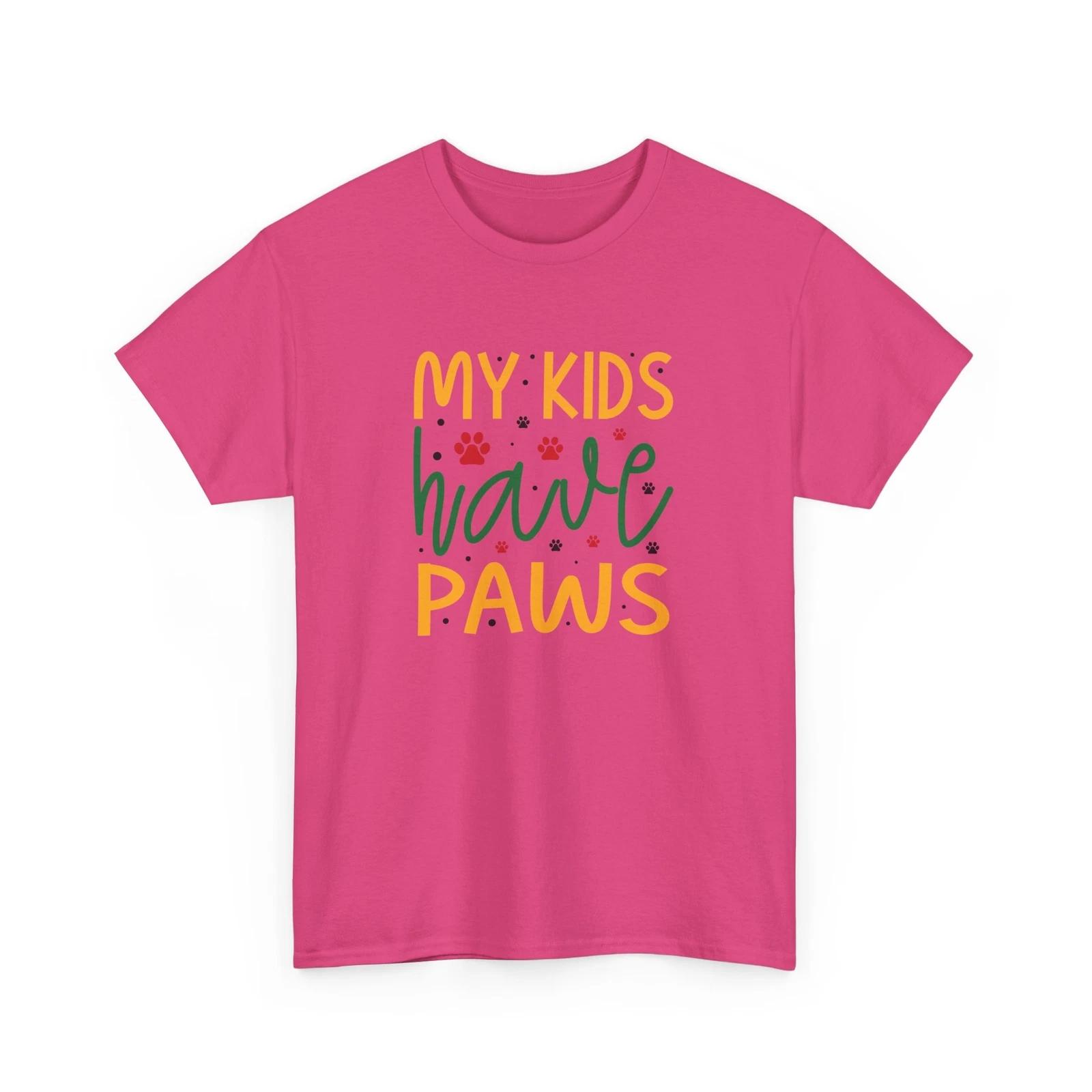 

My Kids Have Paws Dog T-Shirt – Funny Puppy Lover Graphic Tee | Dog Shirt 2XL