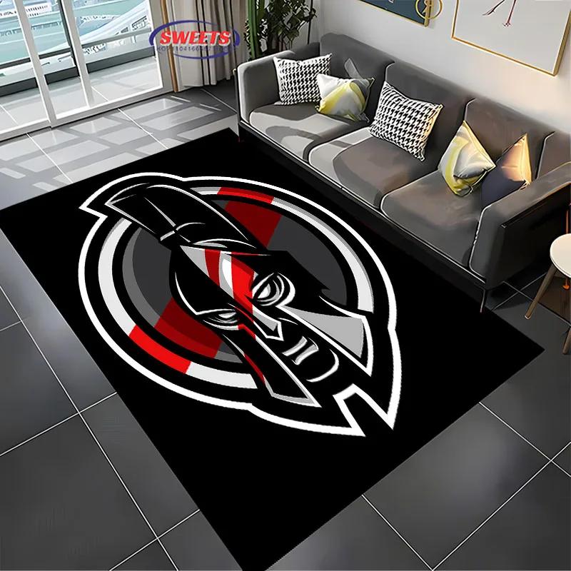3D HD Printing Spartan Sparta Warrior Logo Carpet for Living Room Bedroom Mat Sofa Doormat Floor Rug Anti-slip Decor Durable Mat