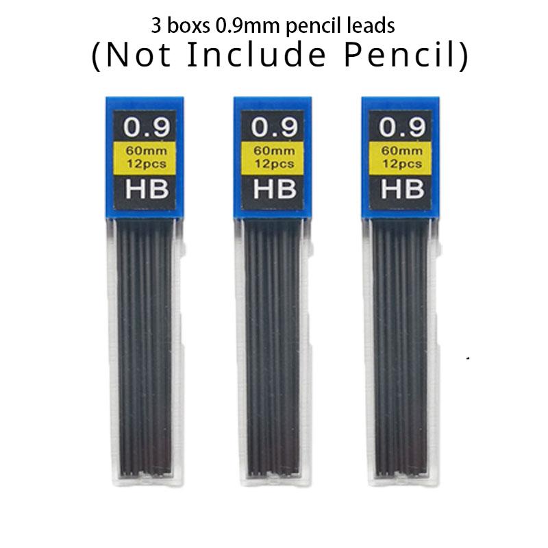 1/2/3 PCS Metal Drawing Pencils 0.3 0.5 0.7 mm HB Art Sketch Writing Mechanical Pencil Leads School Office Supplies Stationery