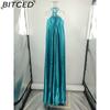 BITCED Summer Sexy Elegance Women's Satin Strapless Ball Gown Party Travel Dress