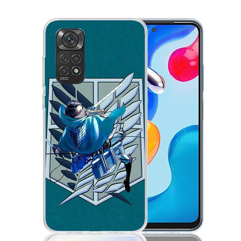 Attack-Titan Levi Phone Case For Xiaomi Redmi Note 15 14 13 12S 12 Pro Plus 11S 11E 11 11T 10S 10 Art Soft Pattern Cover Redmi N
