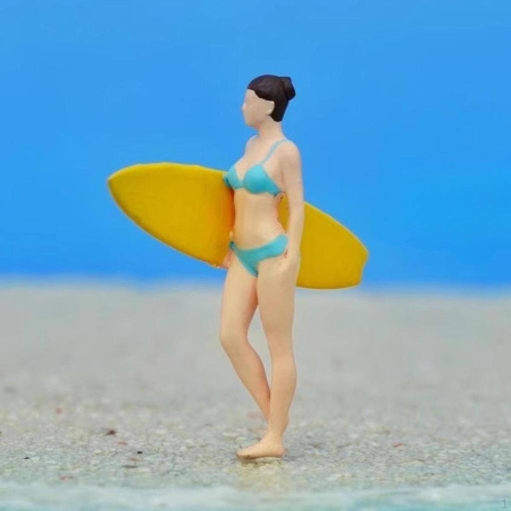 1/64 Miniature Surfing Figure Figurine Desk Decoration Photography Props Collection Tiny