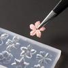 Rosa Blumige Form Silikon Nagelform Transparente 3D Nagelform Neue Blumen Nagelform Nagel carving