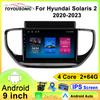 Android Car Multimedia Player For Hyundai Solaris 2 2020-2023 GPS Navigation CarPlay 4G Head Unit Stereo Video Player