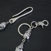 Catena Pesante Robusta per Portafoglio da Biker Catena con Teschio Punk Portachiavi Metallico Catena con Moschettone