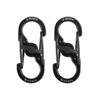 NITEIZE Esbiner Microlock Carabiner #0×2P Black LSBM-01-2R3 (Japanese Genuine Product)