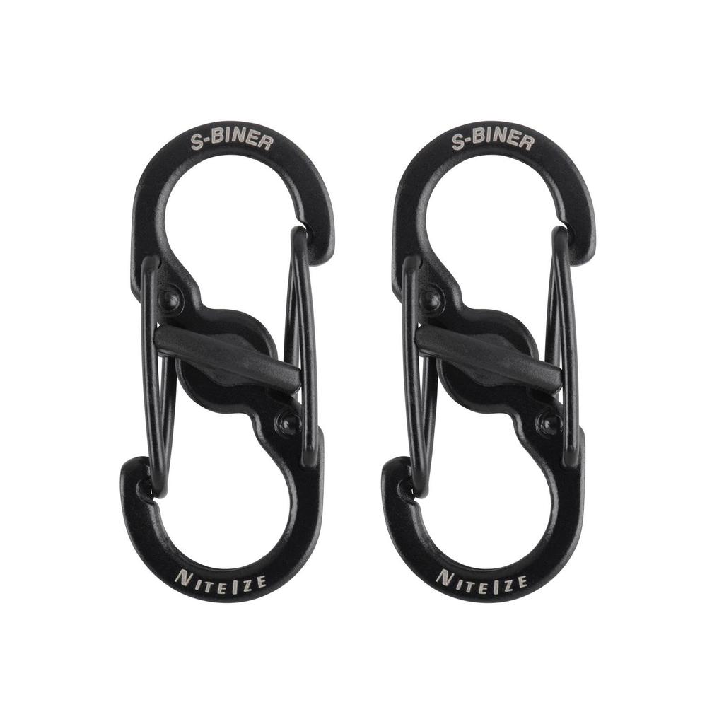 NITEIZE Esbiner Microlock Carabiner #0×2P Black LSBM-01-2R3 (Japanese Genuine Product)