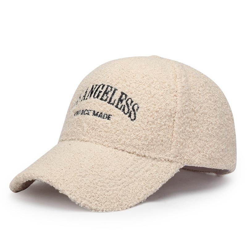 Hat Autumn and Winter Letter Embroidery Cap Women's Fashion Travel Warm Anti-Baseball Cap